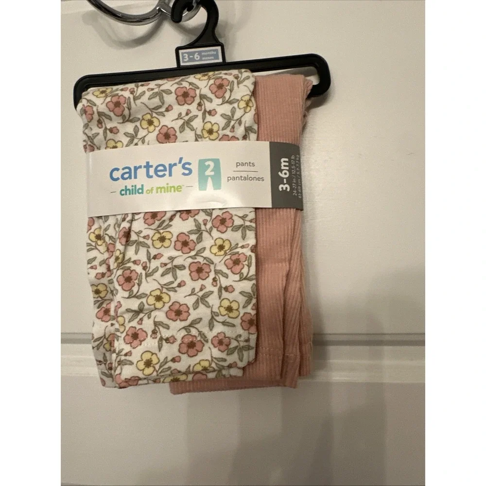 NWT Carter's Girls 3 Pack One Piece Size 3-6 Months And 2 Pack Of Pants